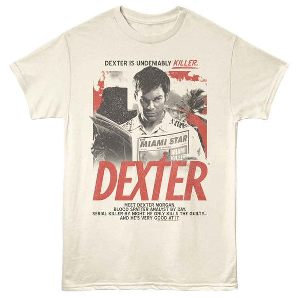 Dexter-Dexter A Killer Series Alt Version-Natural Adult S/S T-Shirt - Natural