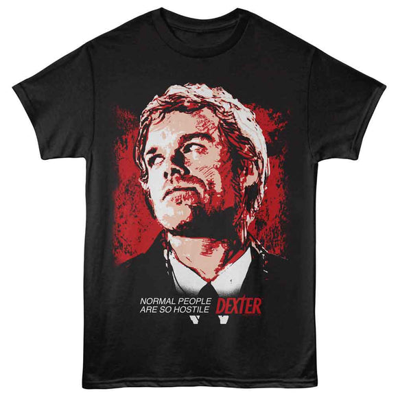 Dexter-Dexter Normal People-Black Adult S/S T-Shirt - Black