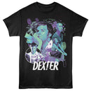 Dexter-Dexter Neon Collage-Black Adult S/S T-Shirt - Black