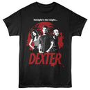 Dexter-Dexer Group And Palm Trees-Black Adult S/S T-Shirt - Black