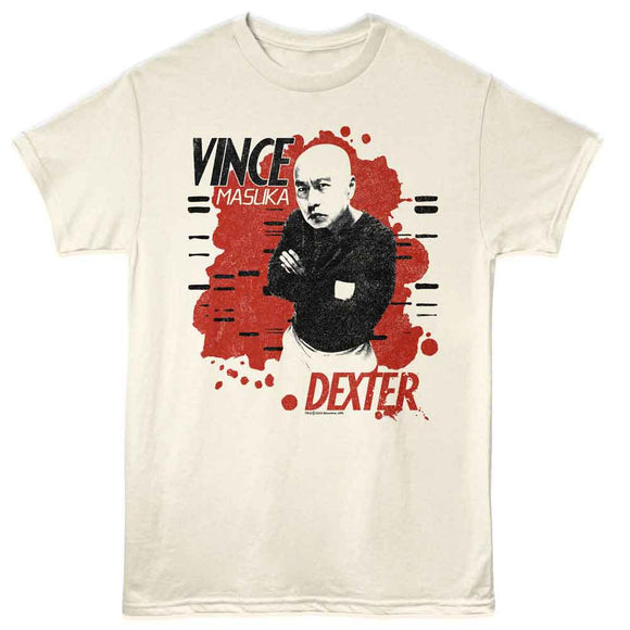 Dexter-Dexter Masuka Splatter-Natural Adult S/S T-Shirt - Natural
