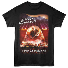 David Gilmour-David Gilmour Live At Pompeii-Black Adult S/S T-Shirt - Black