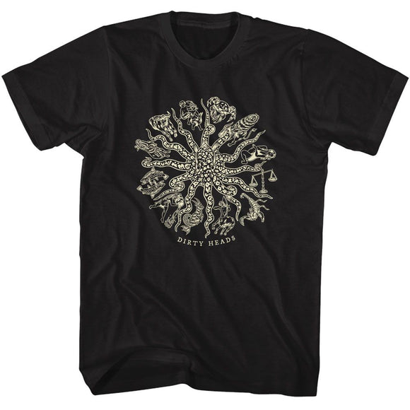 Dirty Heads-Dirty Heads Astrology-Black Adult S/S T-Shirt - Black