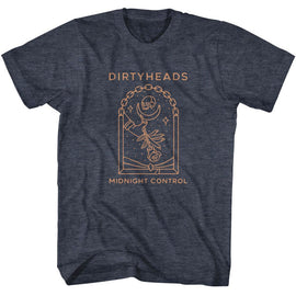 Dirty Heads-Dirty Heads Midnight Control-Navy Heather Adult S/S T-Shirt - Navy Heather