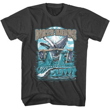 Dirty Heads-Dirty Heads Whale-Smoke Adult S/S T-Shirt - Smoke