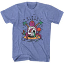 Dirty Heads-Dirty Heads Make Me Skull-Light Blue Heather Adult S/S T-Shirt - Light Blue Heather