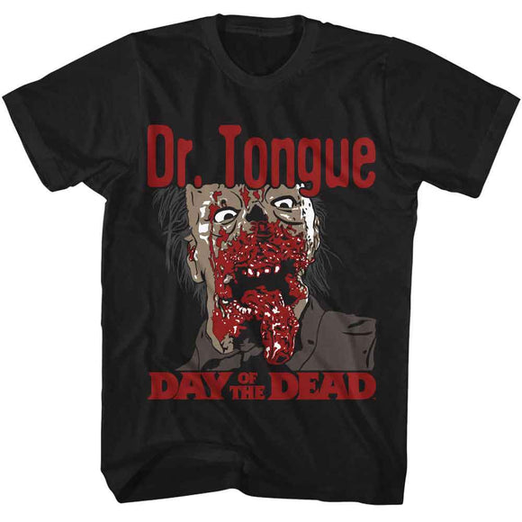 Day Of The Dead-Dotd Dr Tongue-Black Adult S/S T-Shirt - Black