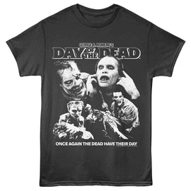 Day Of The Dead-Dotd Monotone Collage-Smoke Adult S/S T-Shirt - Smoke