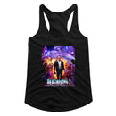 Dead Rising-Purple Action-Black Ladies Slimfit Racerback-S - Black