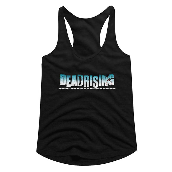Dead Rising-Logo-Black Ladies Slimfit Racerback-S - Black