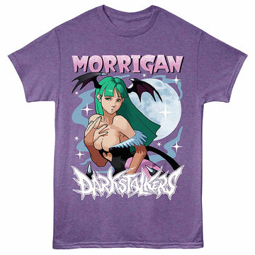Darkstalkers Morrigan Purple Heather Adult T-Shirt