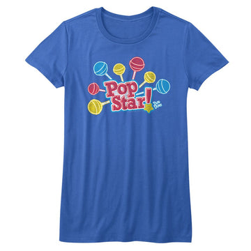 Dum Dums-Pop Star-Royal Ladies S/S T-Shirt - Royal