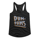 Dum Dums-Stacked Dum-Black Ladies Slimfit Racerback-S - Black