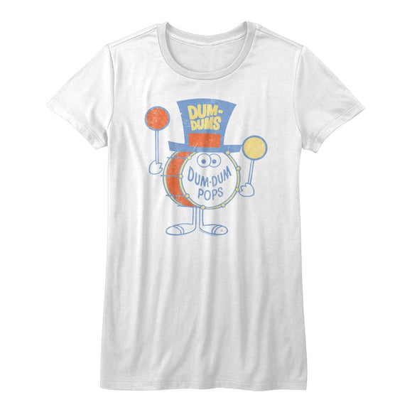 Dum Dums-Dum Dums Dum Dum Pops-White Ladies S/S T-Shirt - White