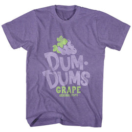 Dum Dums-Grape-Purple Heather Adult S/S T-Shirt - Purple Heather