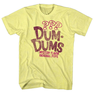 Dum Dums-Mystery-Yellow Heather Adult S/S T-Shirt - Yellow Heather
