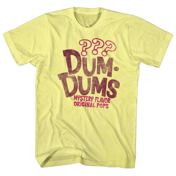 Dum Dums-Mystery-Yellow Heather Adult S/S T-Shirt - Yellow Heather