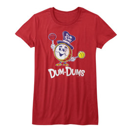 Dum Dums-Drumman-Red Ladies S/S T-Shirt - Red