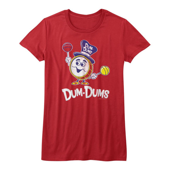 Dum Dums-Drumman-Red Ladies S/S T-Shirt - Red