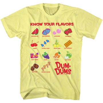 Dum Dums-Dum Dums-Yellow Heather Adult S/S T-Shirt - Yellow Heather