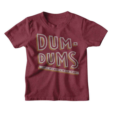 Dum Dums-Dum Dums Worlds Best Pop-Vintage Burgundy Youth S/S T-Shirt (7-8) - Vintage Burgundy