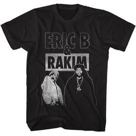 Eric B And Rakim-Eric B And Rakim Blackout-Black Adult S/S T-Shirt - Black