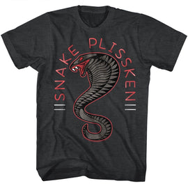 Escape From New York-Snaketop-Black Heather Adult S/S T-Shirt - Black Heather