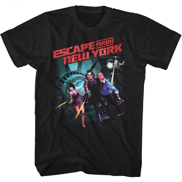 Escape From New York-Running Escape-Black Adult S/S T-Shirt - Black