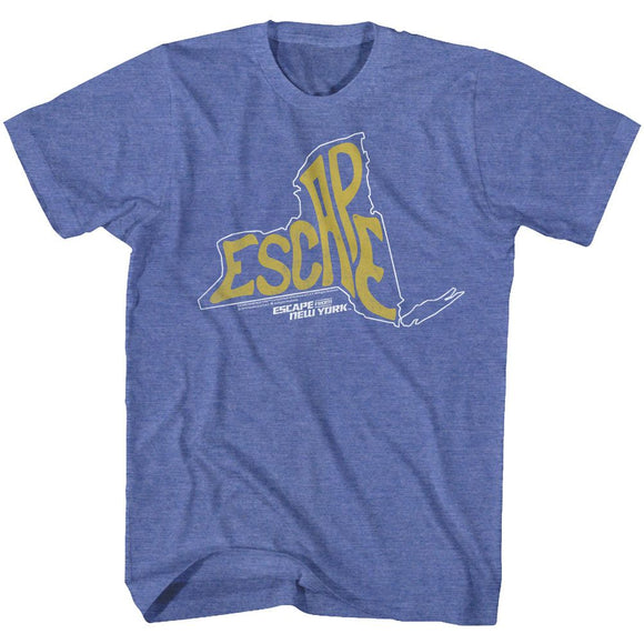 Escape From New York-Escape-Royal Heather Adult S/S T-Shirt - Royal Heather