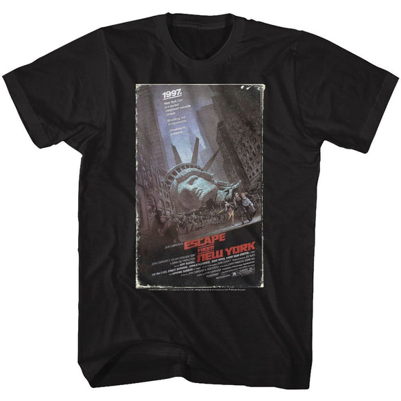 Escape From New York-Efny Home Video-Black Adult S/S T-Shirt - Black