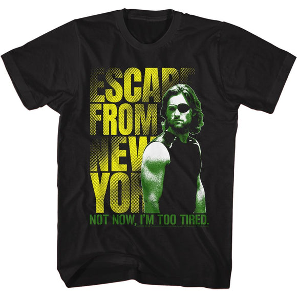 Escape From New York-Not Now-Black Adult S/S T-Shirt - Black