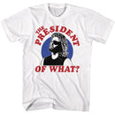 Escape From New York-Escape From New York The President Of What-White Adult S/S T-Shirt - White