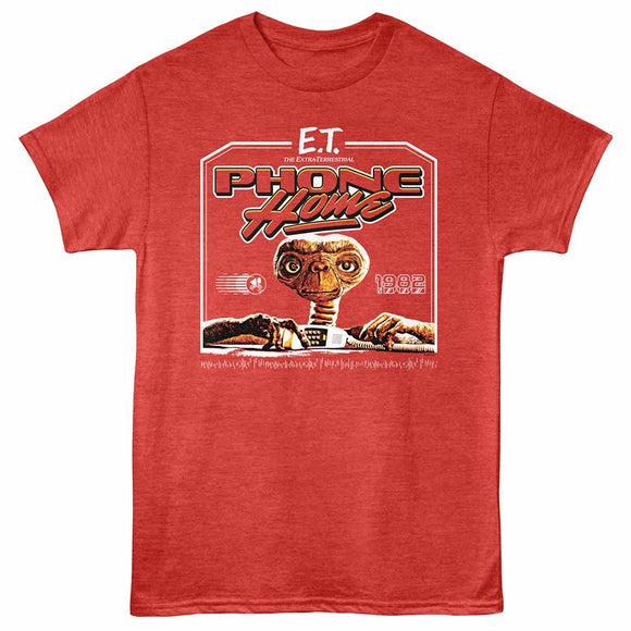 E.T. Phone Home Contained Red Heather Adult T-Shirt