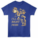 E.T. Right Here Monochrome Royal Adult T-Shirt