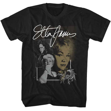 Etta James-Etta James Multi Photo-Black Adult S/S T-Shirt - Black
