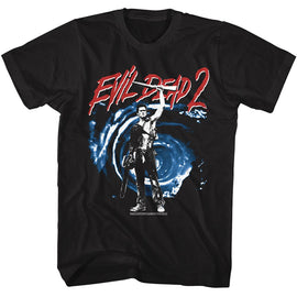 Evil Dead-Evil Dead Ash And Portal-Black Adult S/S T-Shirt - Black