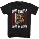 Evil Dead-Evil Dead Dead By Dawn Repeating-Black Adult S/S T-Shirt - Black