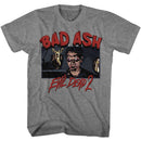 Evil Dead-Evil Dead Bad Ash-Graphite Heather Adult S/S T-Shirt - Graphite Heather