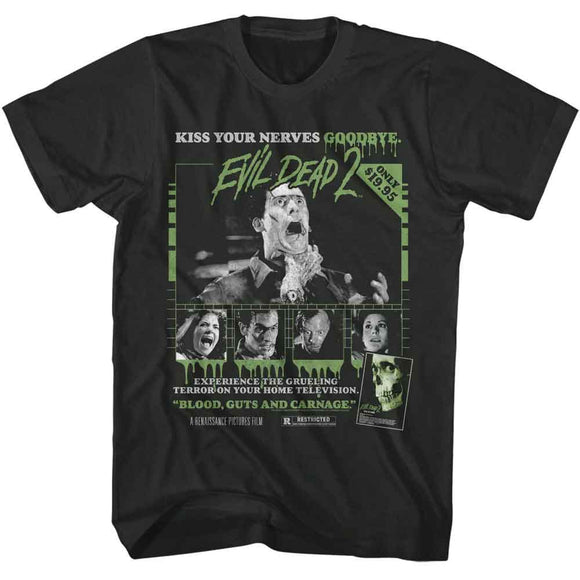 Evil Dead-Evil Dead Home Movie Poster-Smoke Adult S/S T-Shirt - Smoke