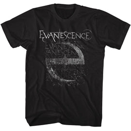 Evanescence-Evanescence E-Black Adult S/S T-Shirt - Black