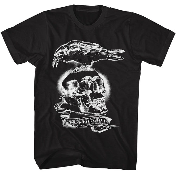 Expendables-Expendables Tattoo-Black Adult S/S T-Shirt - Black