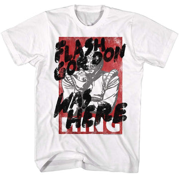 Flash Gordon-Graffiti-White Adult S/S T-Shirt - White