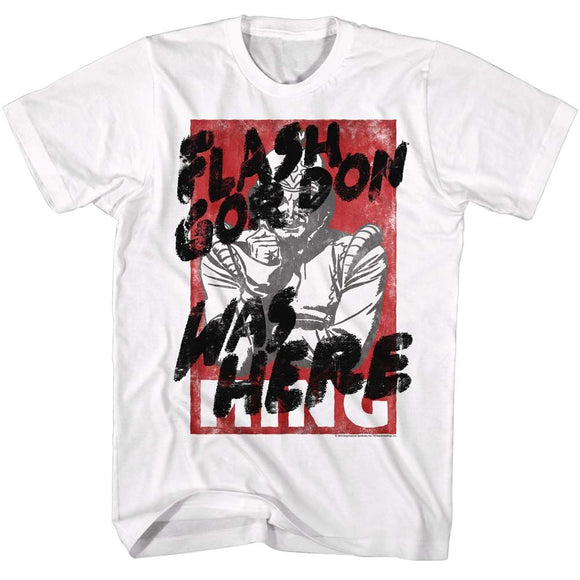 Flash Gordon-Graffiti-White Adult S/S T-Shirt - White