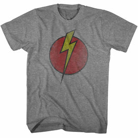 Flash Gordon-Bolt Circle-Graphite Heather Adult S/S T-Shirt - Graphite Heather