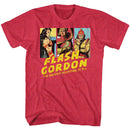 Flash Gordon-Group Shot-Red Heather Adult S/S T-Shirt - Red Heather