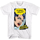 Flash Gordon-Help-White Adult S/S T-Shirt - White