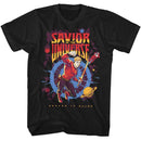Flash Gordon-Flash Gordon Savior Of The Universe-Black Adult S/S T-Shirt - Black