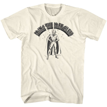 Flash Gordon-Ming The Merciless-Natural Adult S/S T-Shirt - Natural