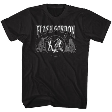 Flash Gordon-Jack Flash-Black Adult S/S T-Shirt - Black