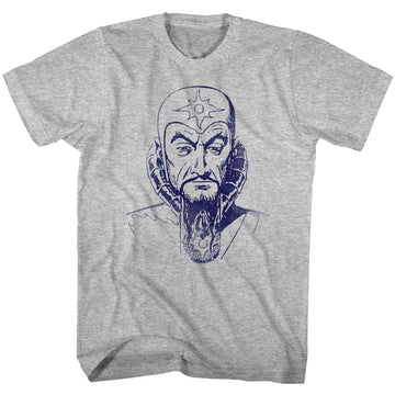 Flash Gordon-Ming Mug-Gray Heather Adult S/S T-Shirt - Gray Heather